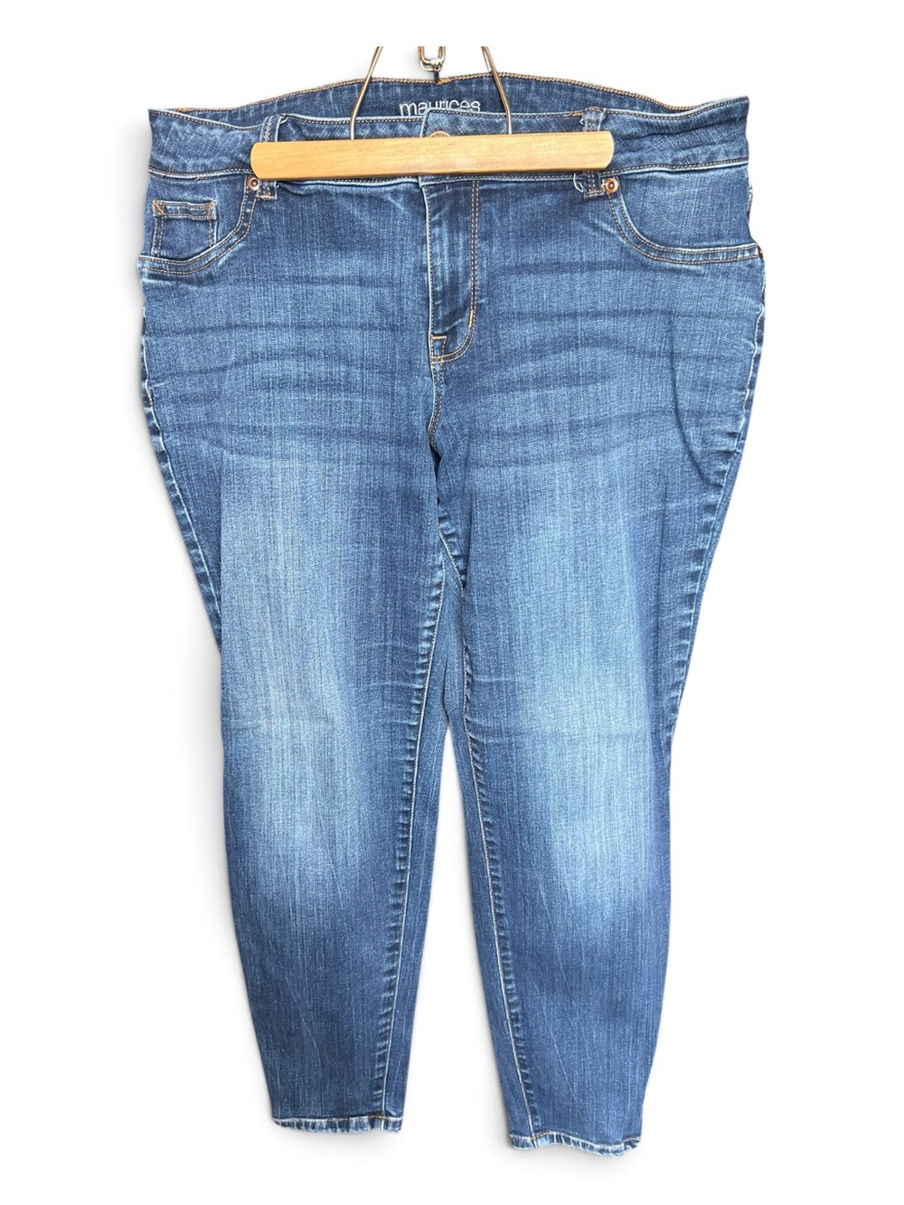 Women’s Blue Stretch Denim Jeans - Classic Mid Wash